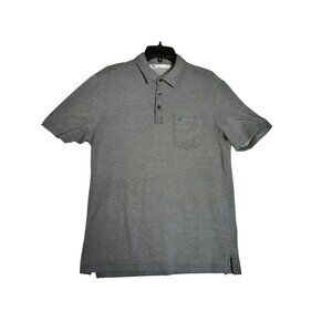 Travis Mathew Gray Knit Golf Polo Shirt Mens Medium